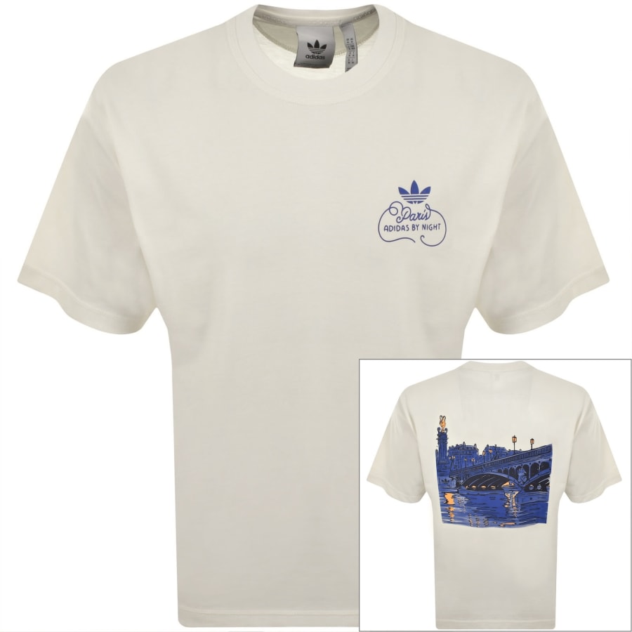 Image number 1 for adidas Originals Paris View T Shirt Off White