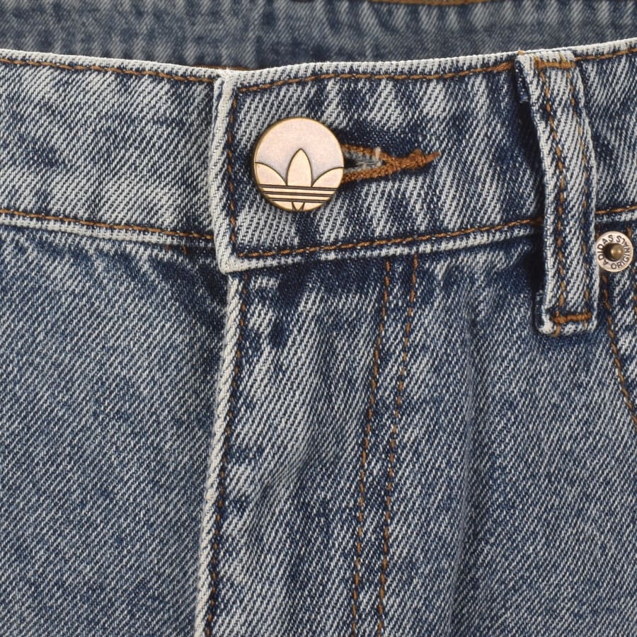 Image number 5 for adidas Originals Denim Shorts Blue