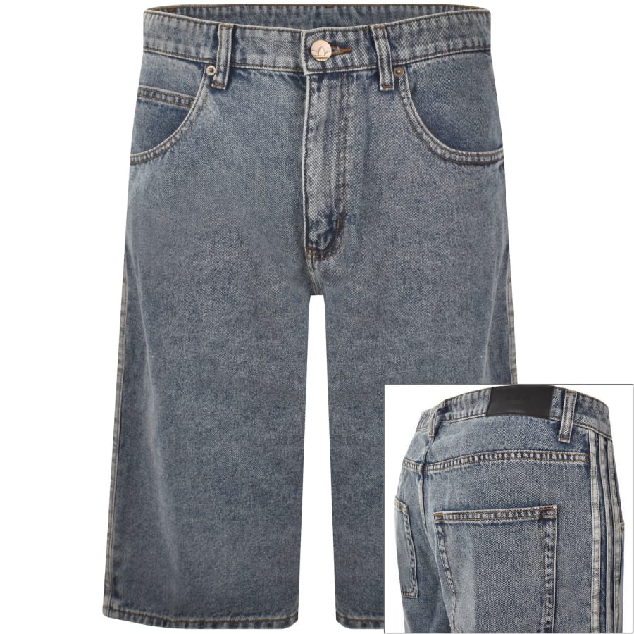 Image number 1 for adidas Originals Denim Shorts Blue