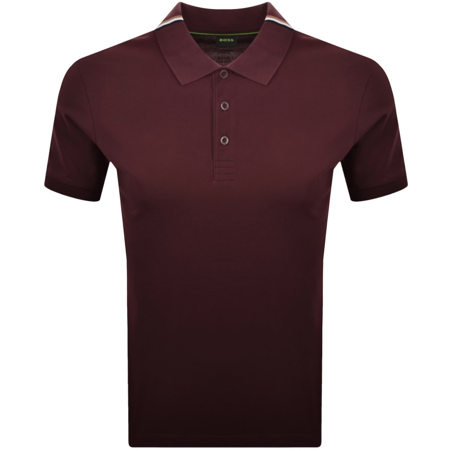 Image number 2 for BOSS PL GOC Rank Polo T Shirt Burgundy