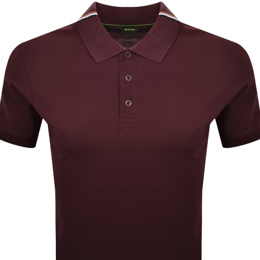 Image number 3 for BOSS PL GOC Rank Polo T Shirt Burgundy