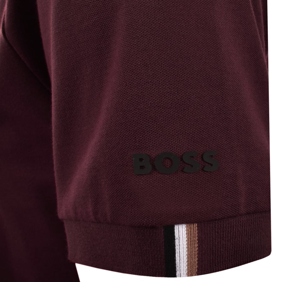 Image number 4 for BOSS PL GOC Rank Polo T Shirt Burgundy