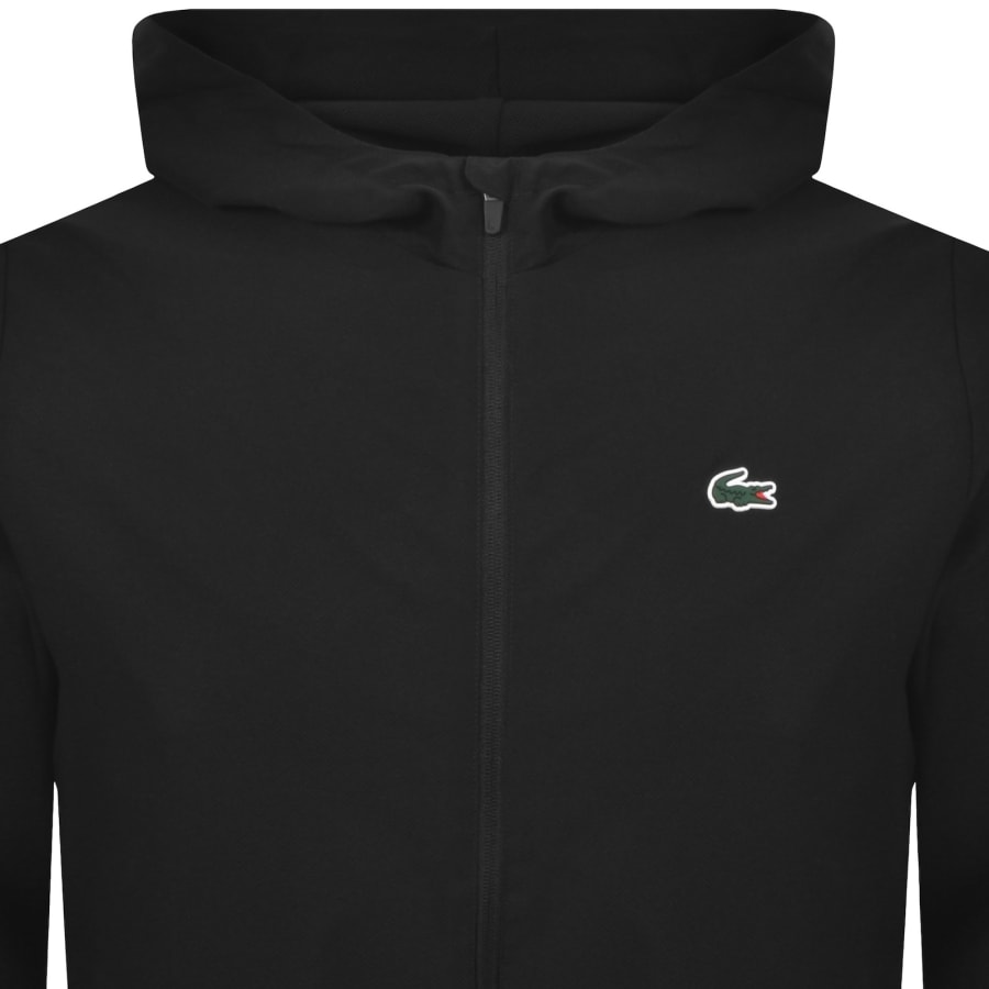 Image number 2 for Lacoste Hooded Track Jacket Black