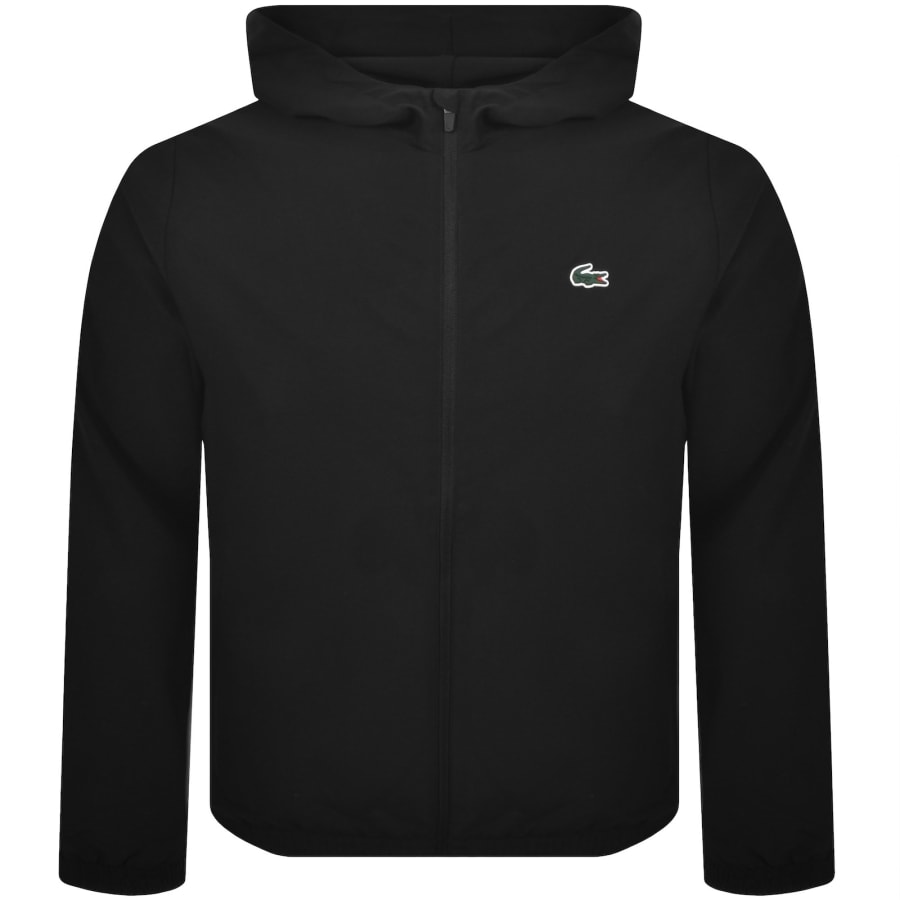 Image number 1 for Lacoste Hooded Track Jacket Black