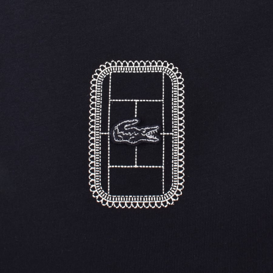Image number 4 for Lacoste Logo T Shirts Navy