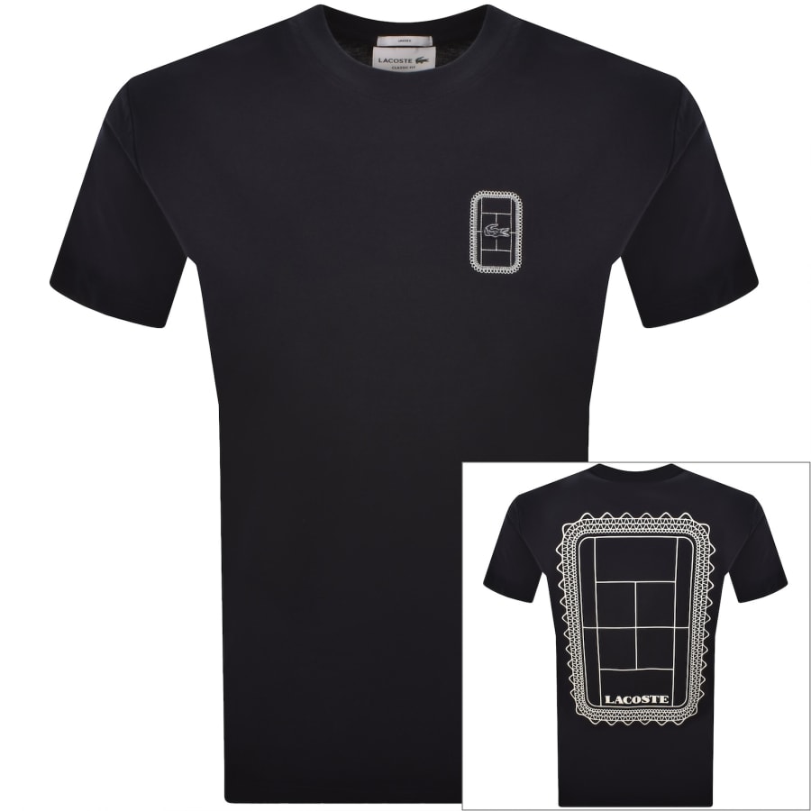 Image number 1 for Lacoste Logo T Shirts Navy