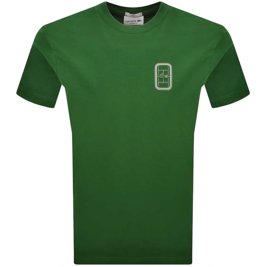 Image number 2 for Lacoste Logo T Shirts Green