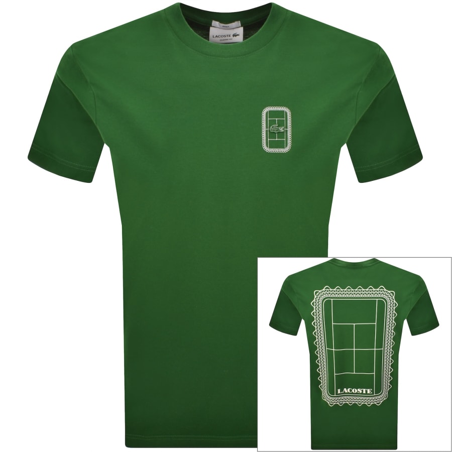 Image number 1 for Lacoste Logo T Shirts Green
