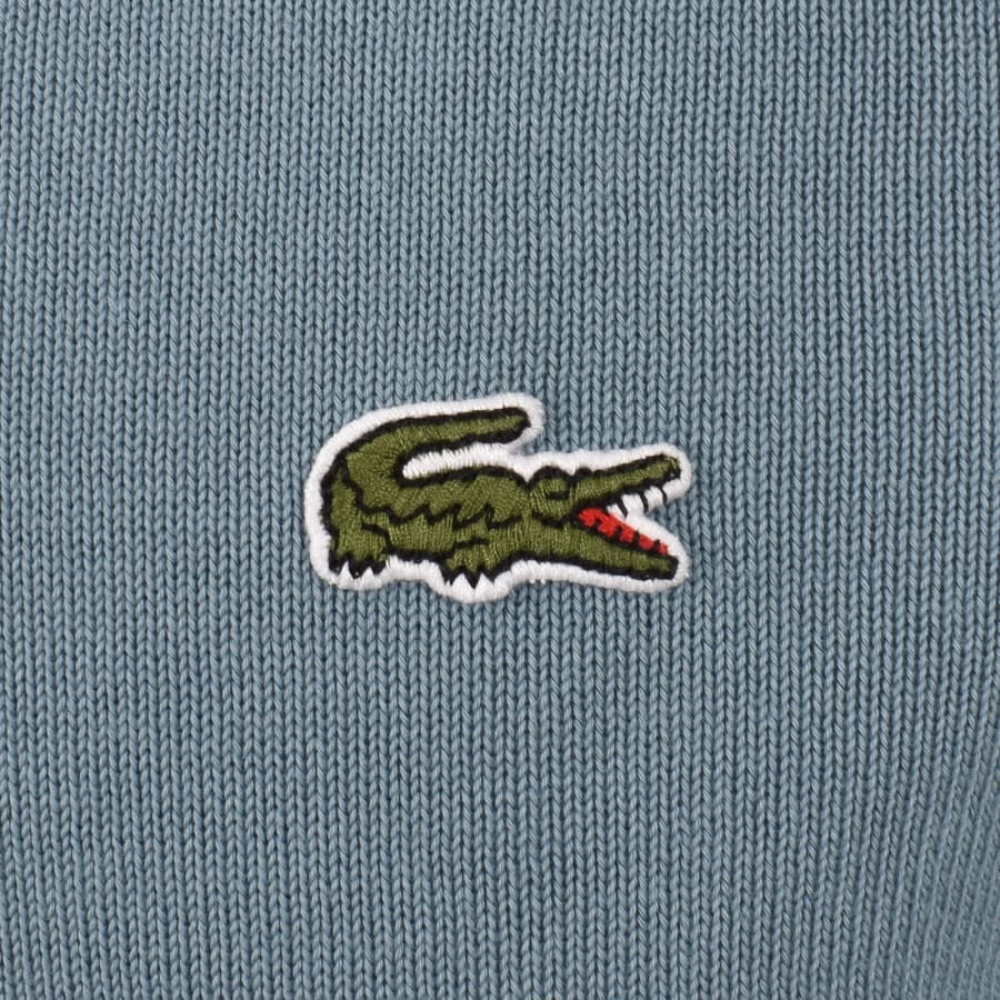 Image number 3 for Lacoste Crew Neck Knit Jumper Blue