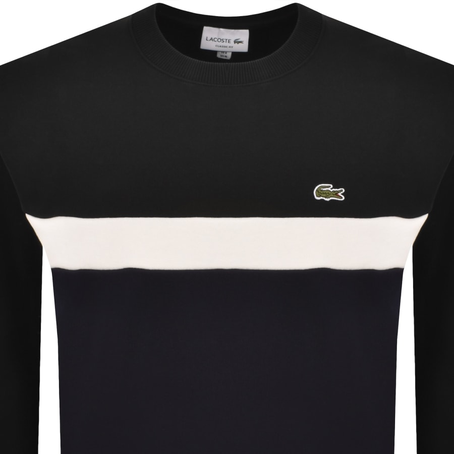Image number 2 for Lacoste Colour Block Sweatshirt Black