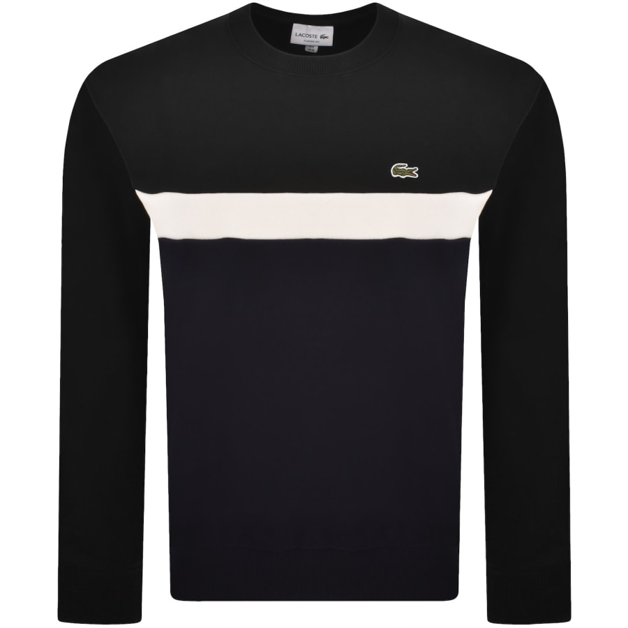 Image number 1 for Lacoste Colour Block Sweatshirt Black