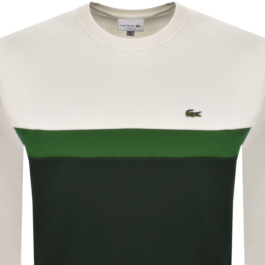 Image number 2 for Lacoste Colour Block Sweatshirt White