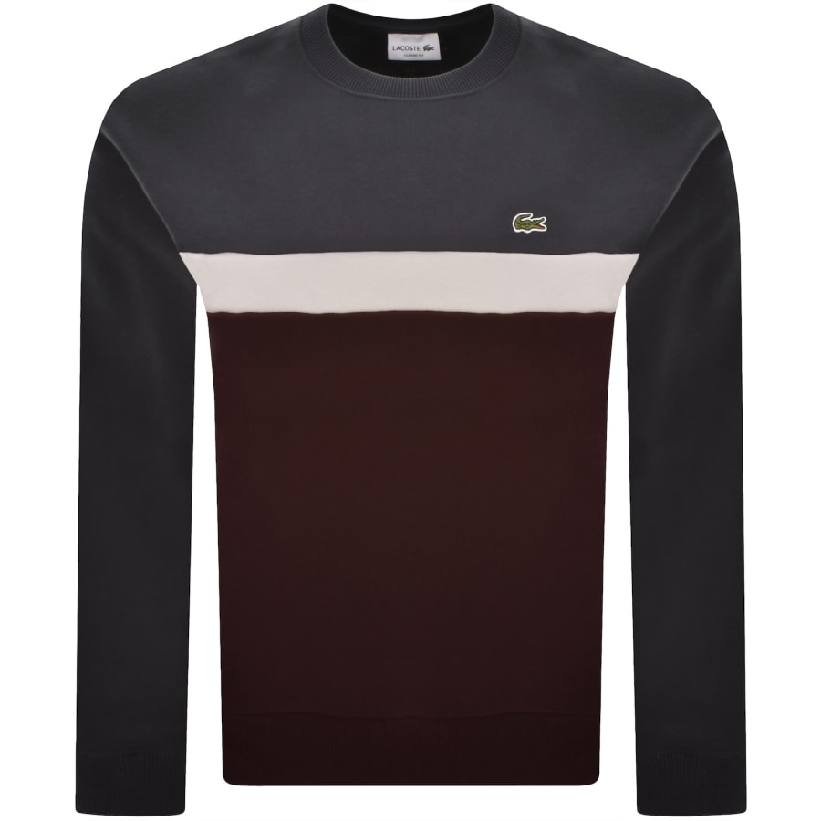 Image number 1 for Lacoste Colour Block Sweatshirt Grey