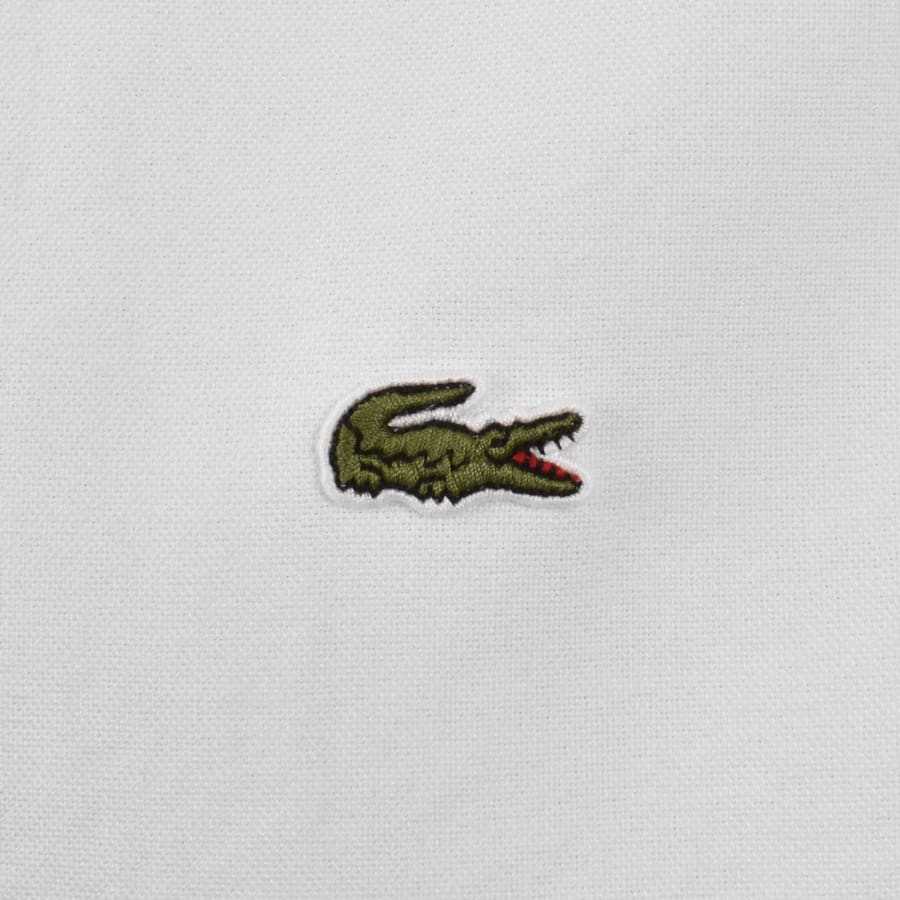 Image number 3 for Lacoste Woven Long Sleeved Shirt White