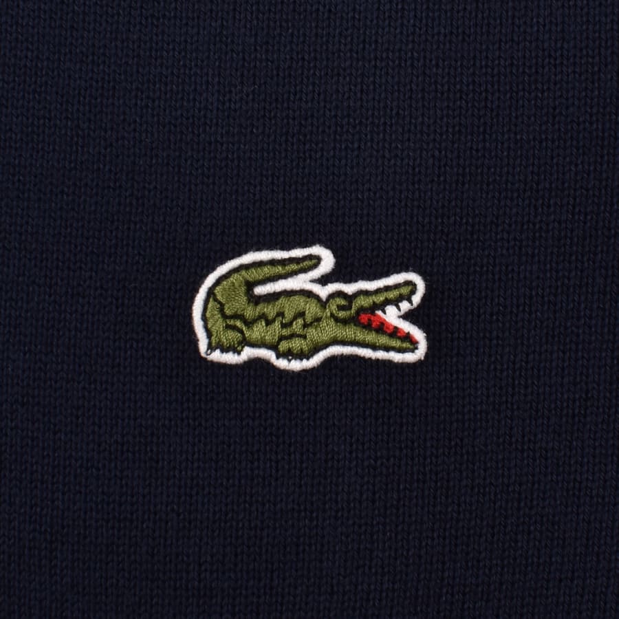 Image number 3 for Lacoste Crew Neck Knit Jumper Navy