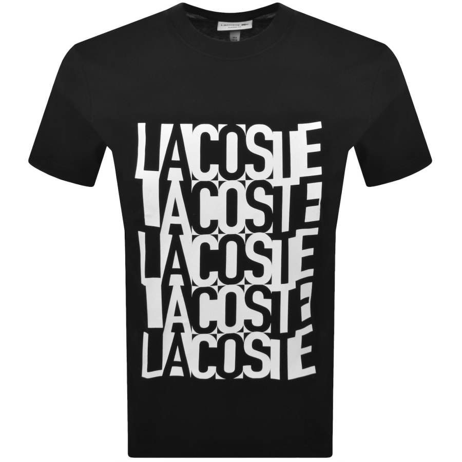 Image number 1 for Lacoste Crew Neck T Shirt Black