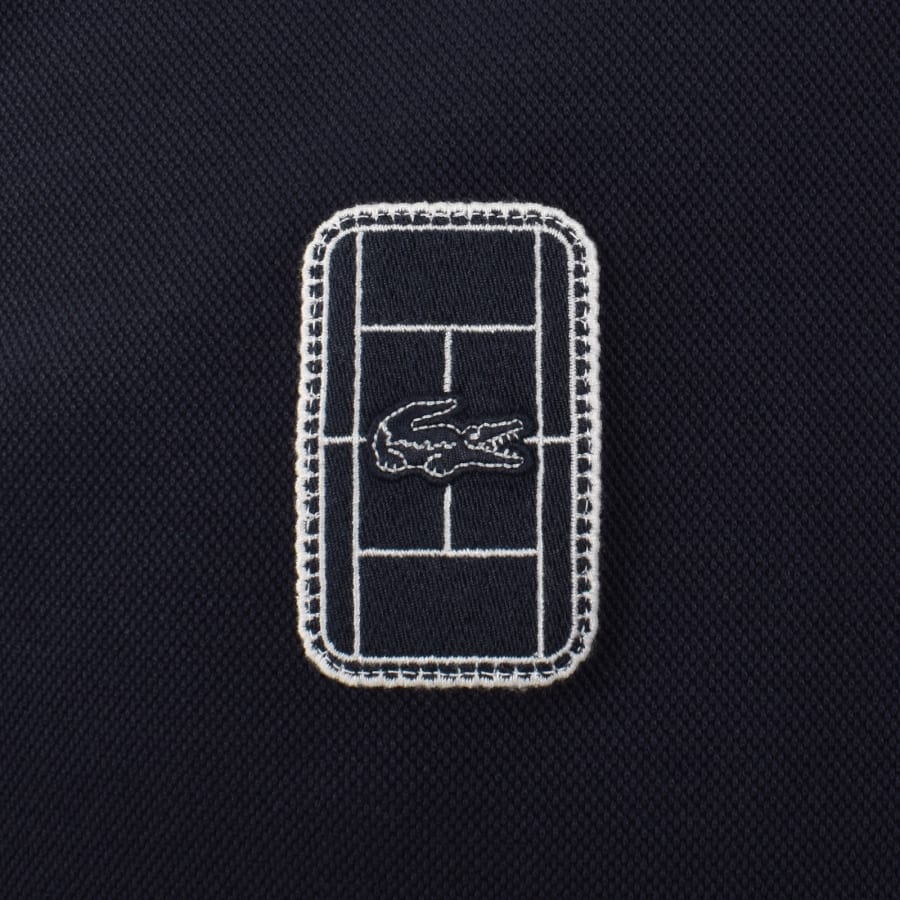 Image number 3 for Lacoste Quarter Zip Sweatshirt Navy