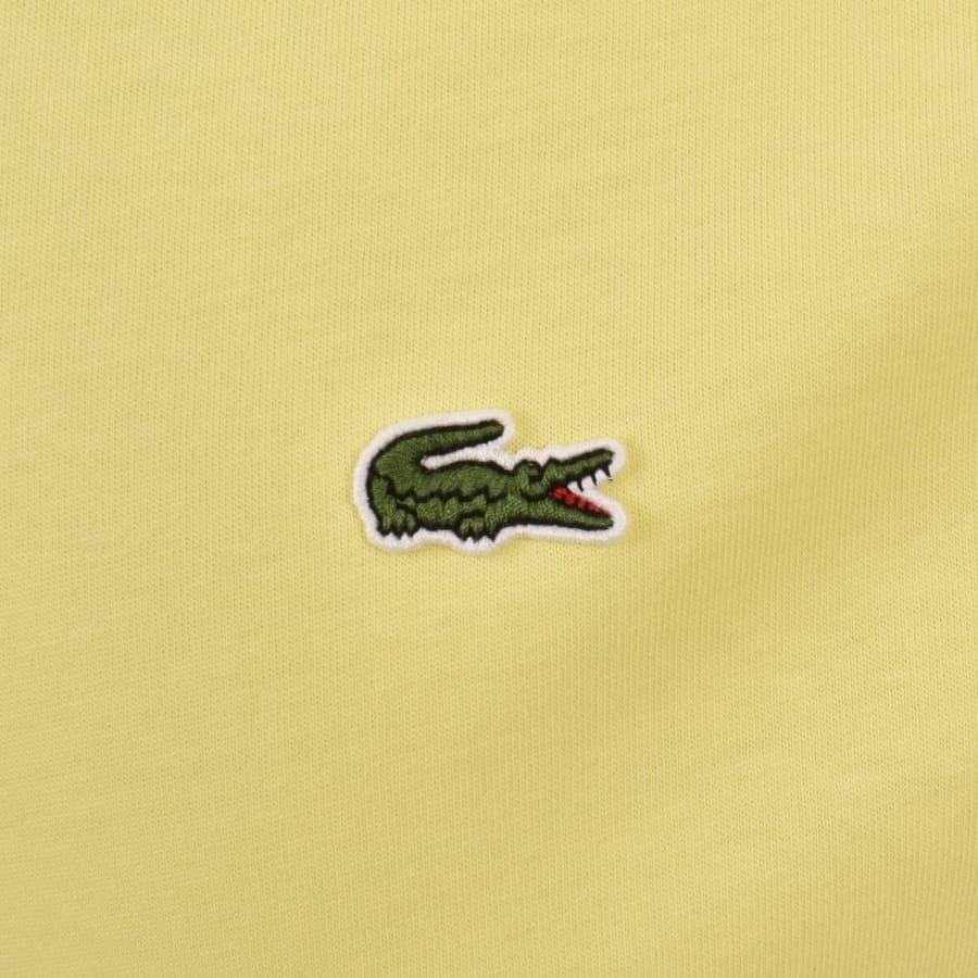 Image number 3 for Lacoste Crew Neck T Shirt Yellow