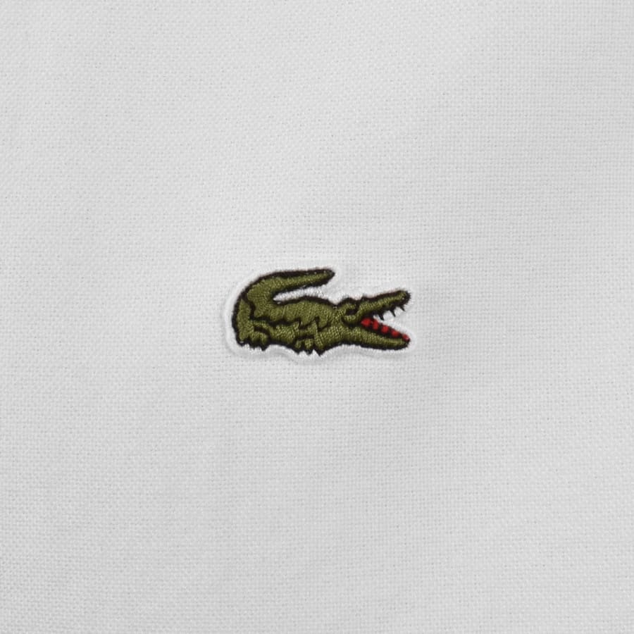 Image number 3 for Lacoste Woven Short Sleeved Shirt White