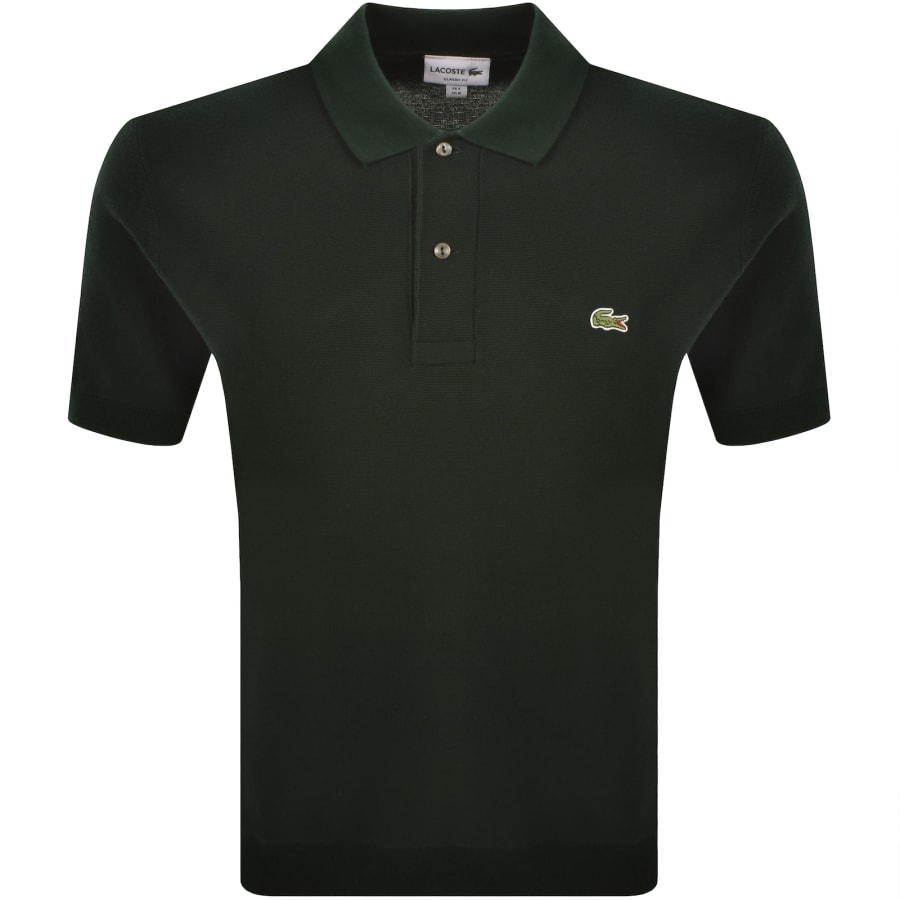 Image number 1 for Lacoste Knit Polo T Shirt Green