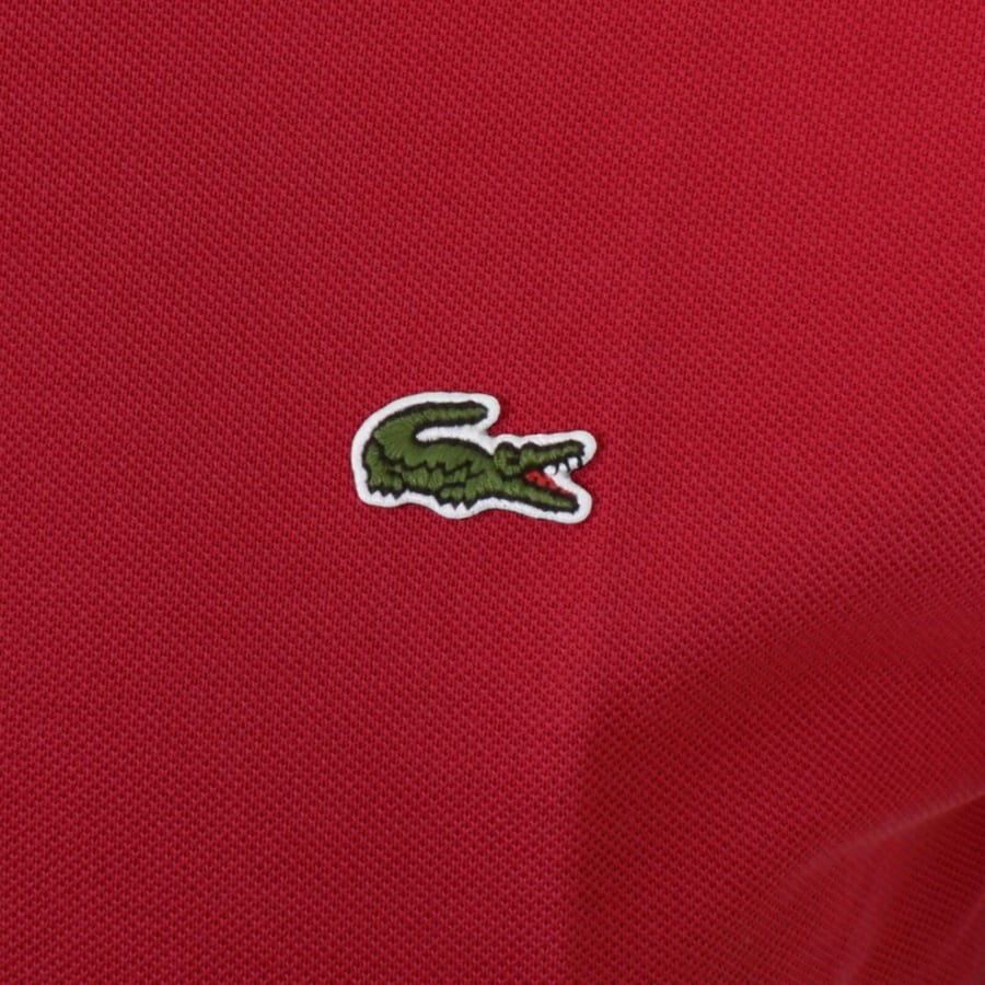 Image number 3 for Lacoste Short Sleeved Polo T Shirt Red