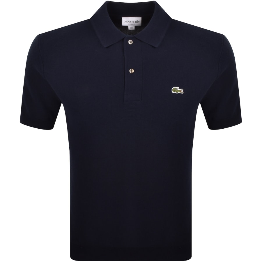 Image number 1 for Lacoste Knit Polo Shirt Navy