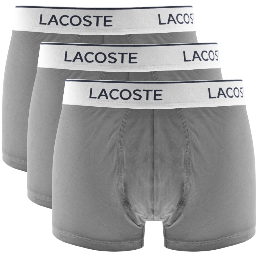 Image number 1 for Lacoste Underwear 3 Pack Boxer Grey