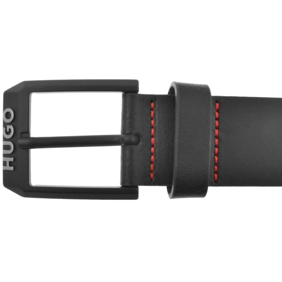 Image number 3 for HUGO Gelio Leather Belt Black