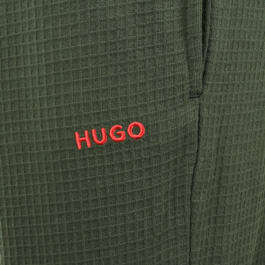 Image number 3 for HUGO Austin Waffle Joggers Green