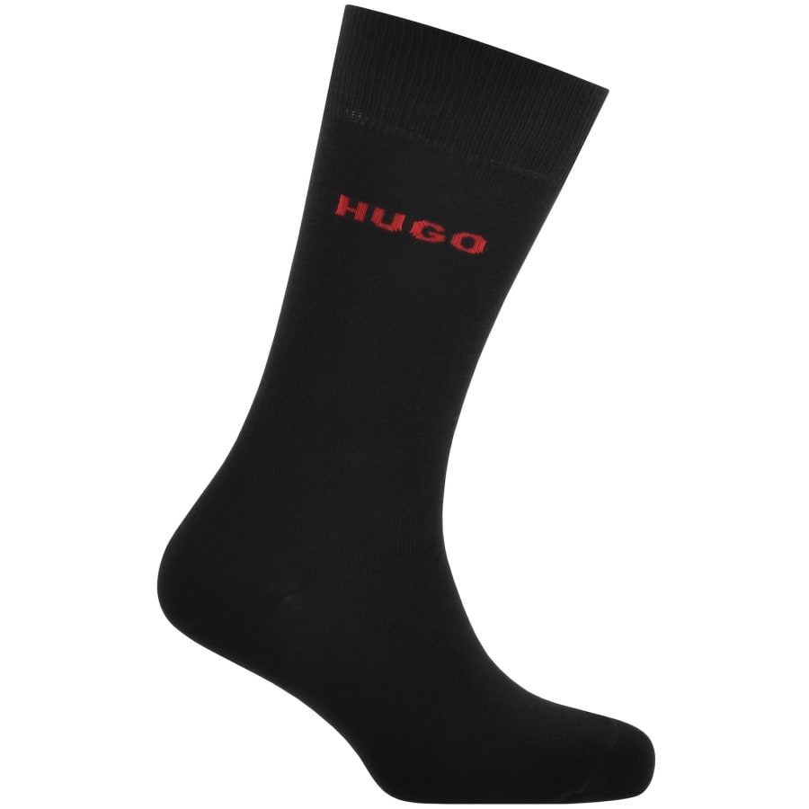 Image number 2 for HUGO 2 Pack Socks Black