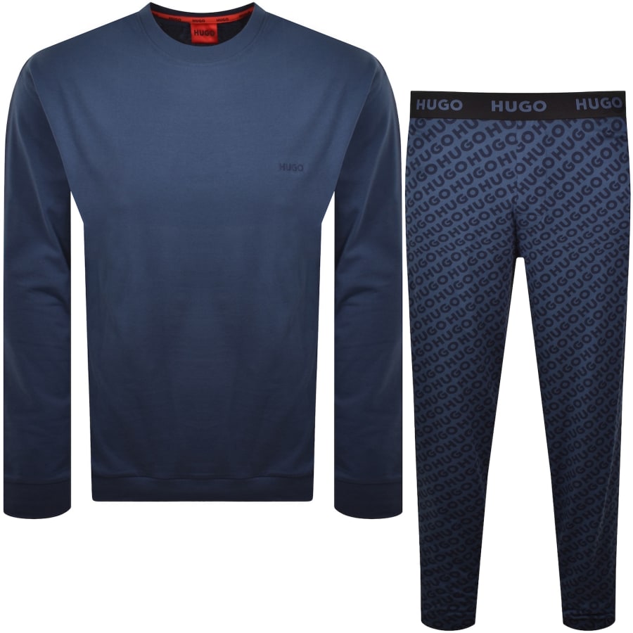 Image number 1 for HUGO Elion Long Set Dark Blue