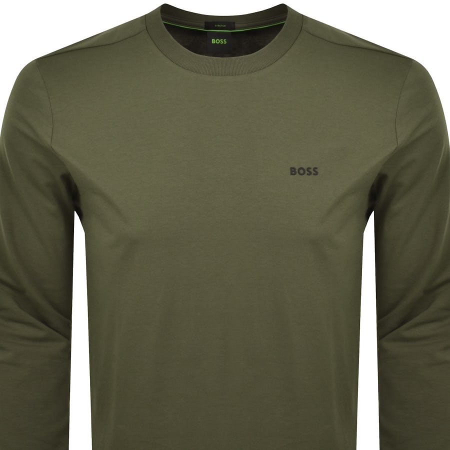 Image number 2 for BOSS Long Sleeved T Shirt Green