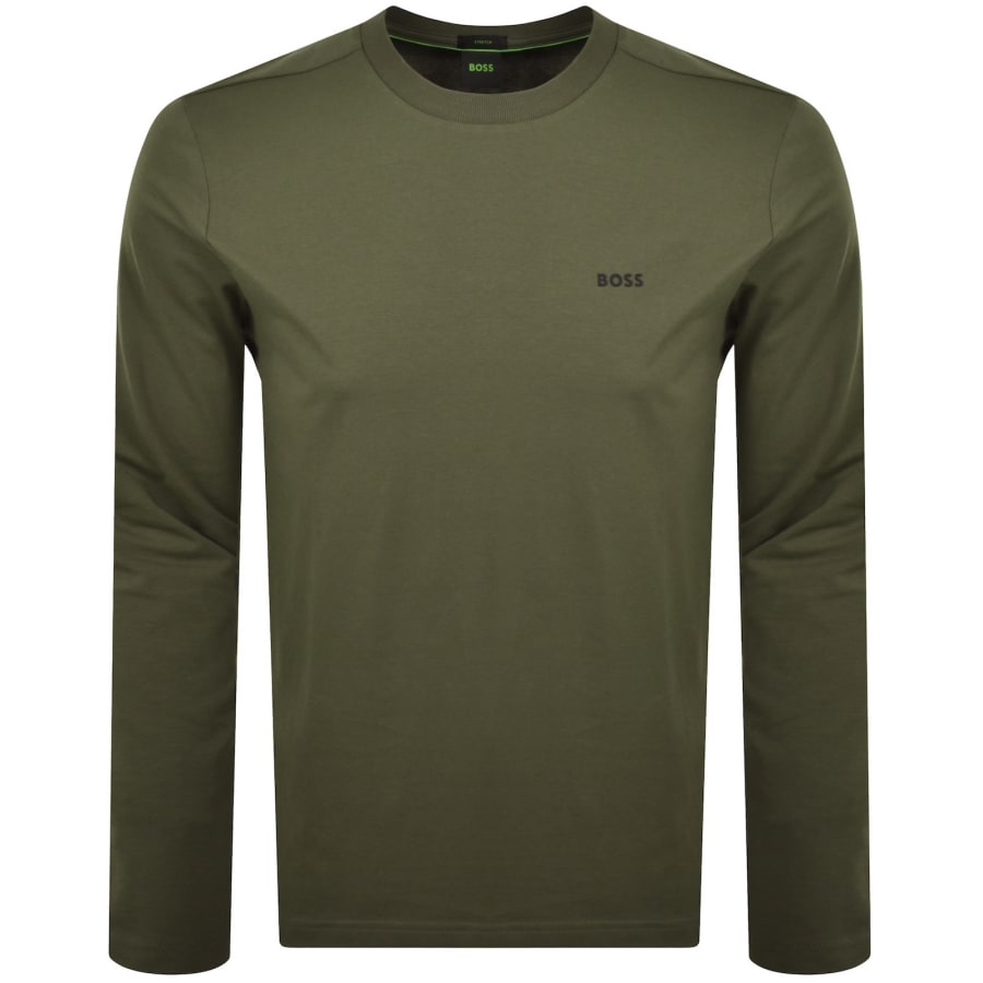 Image number 1 for BOSS Long Sleeved T Shirt Green