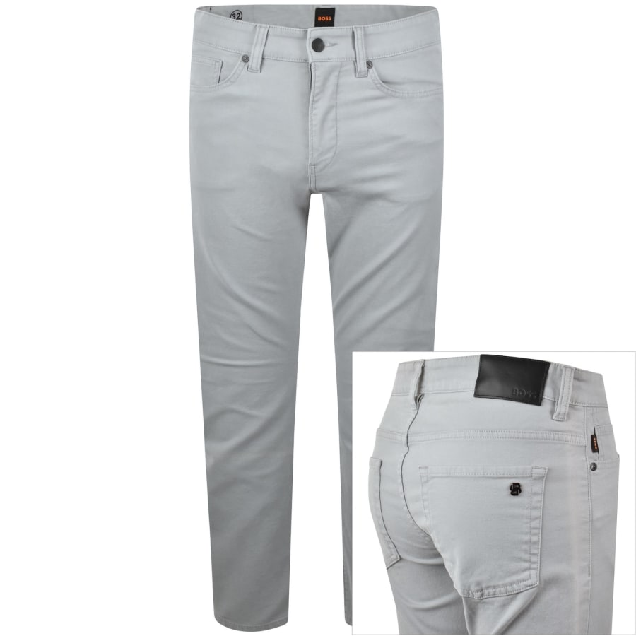 Image number 1 for BOSS Delaware Slim Fit Trousers Grey