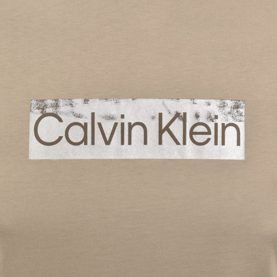 Image number 3 for Calvin Klein Graphic T Shirt Beige