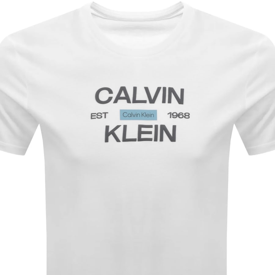 Image number 2 for Calvin Klein Jeans Large Logo T Shirt Navy