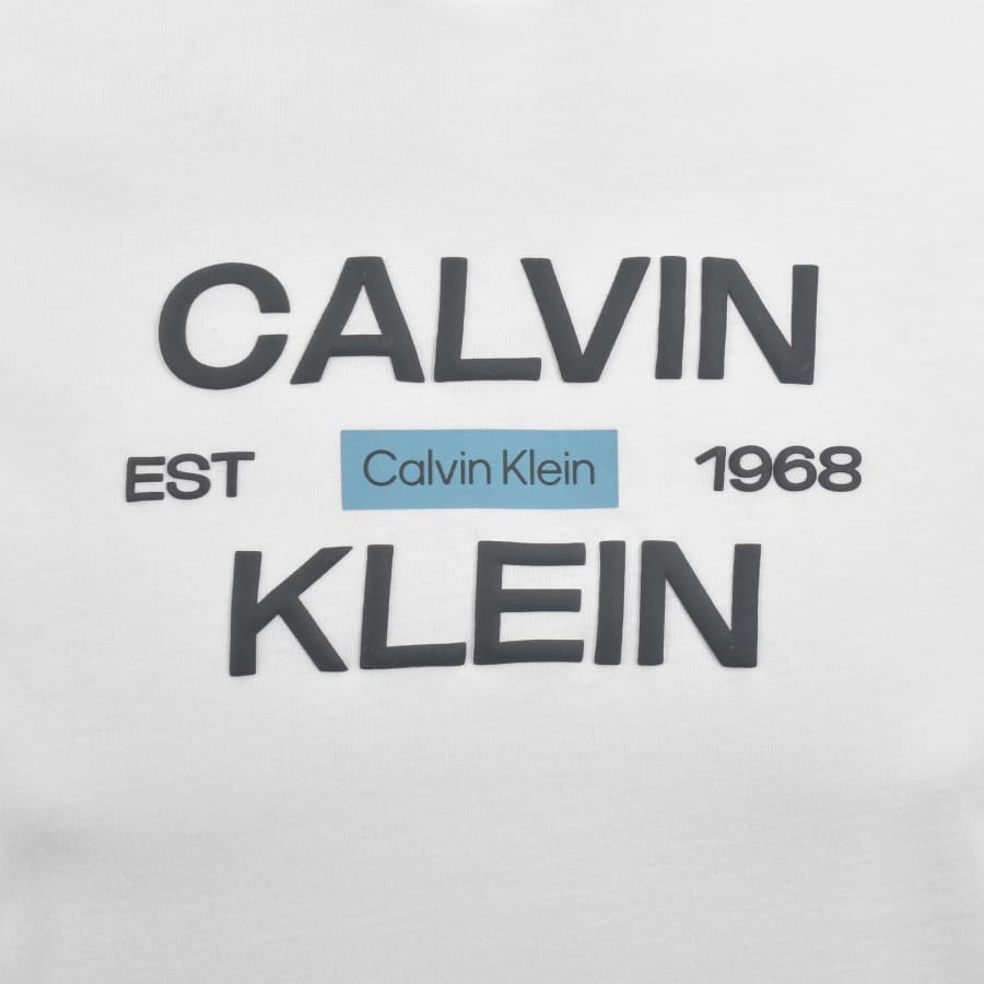 Image number 3 for Calvin Klein Jeans Large Logo T Shirt Navy