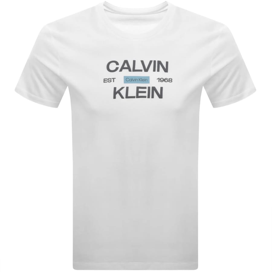Image number 1 for Calvin Klein Jeans Large Logo T Shirt Navy