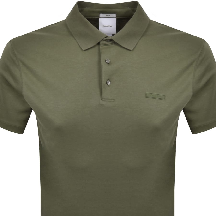 Image number 2 for Calvin Klein Supima Cotton Polo Green