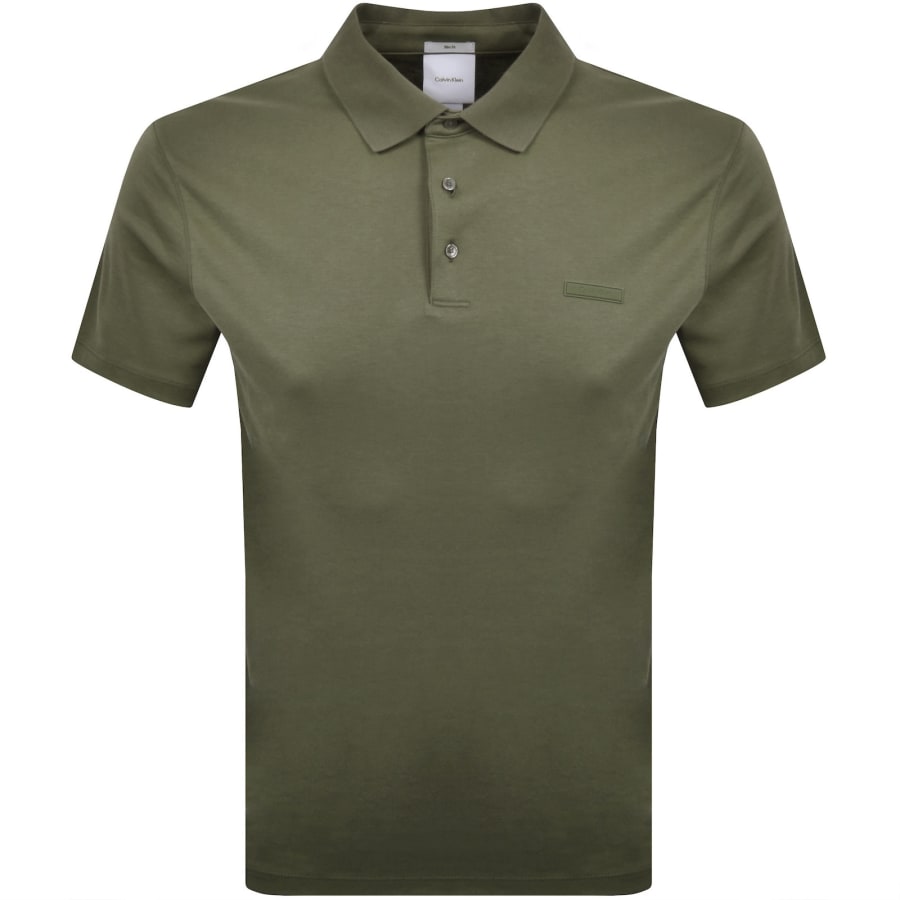 Image number 1 for Calvin Klein Supima Cotton Polo Green