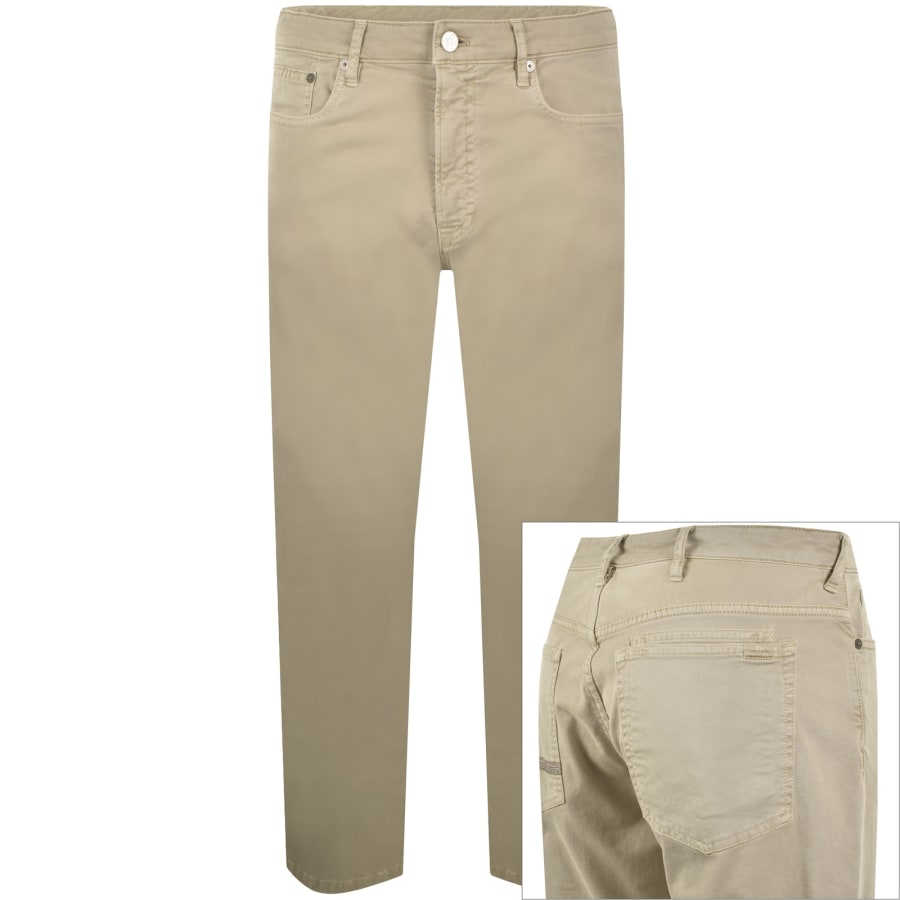 Image number 1 for Paul Smith Relaxed Tapered Jeans Beige
