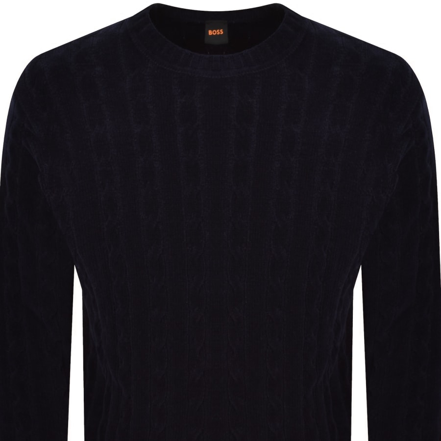 Image number 2 for BOSS Ketrecio Knit Jumper Navy
