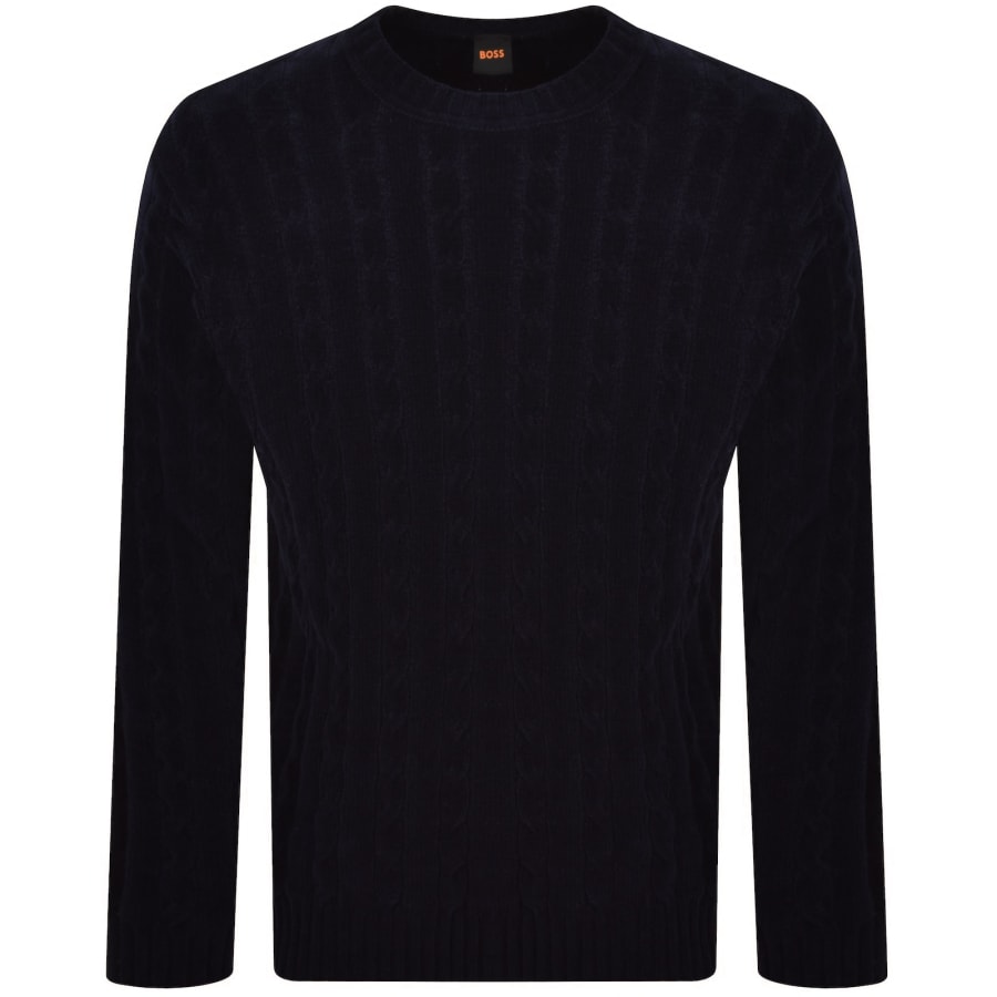 Image number 1 for BOSS Ketrecio Knit Jumper Navy
