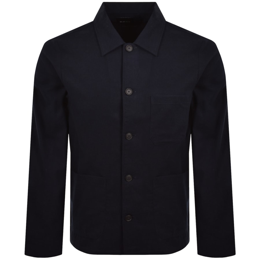 Image number 1 for BOSS Cai Overshirt Dark Blue