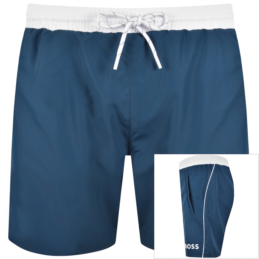Image number 1 for BOSS Starfish Swim Shorts Blue