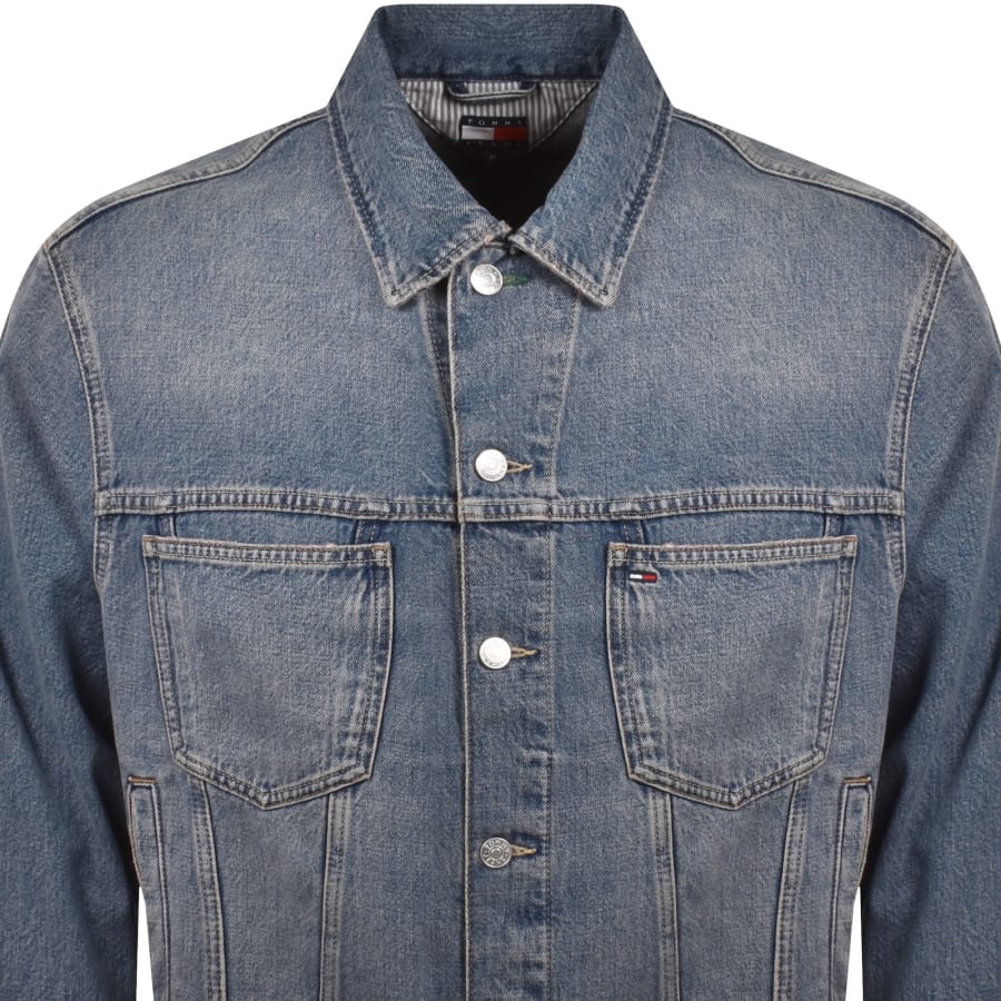 Image number 3 for Tommy Jeans Archive Trucker Denim Jacket Blue