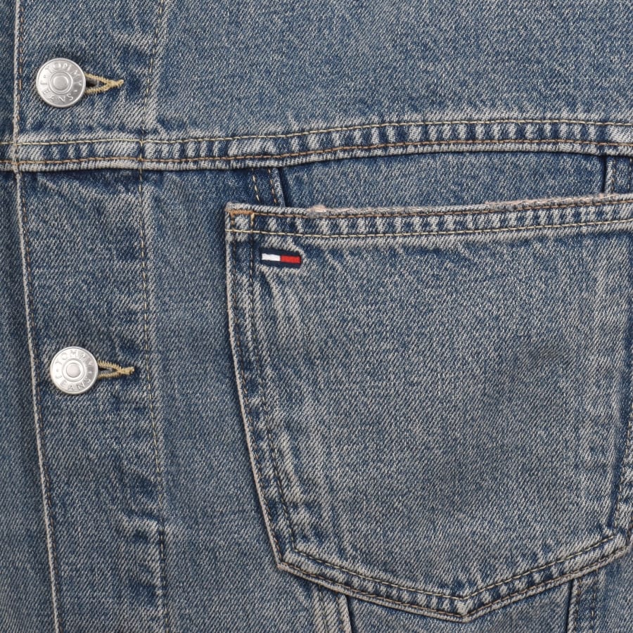 Image number 4 for Tommy Jeans Archive Trucker Denim Jacket Blue