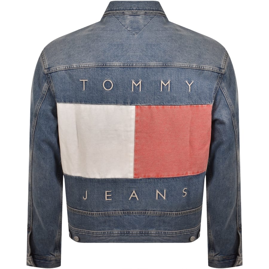 Image number 5 for Tommy Jeans Archive Trucker Denim Jacket Blue