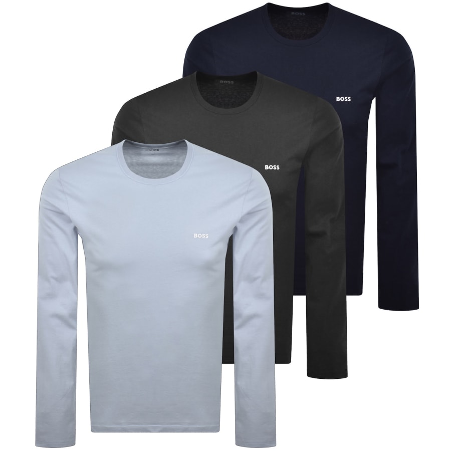 Image number 1 for BOSS 3 Pack Long Sleeve T Shirts