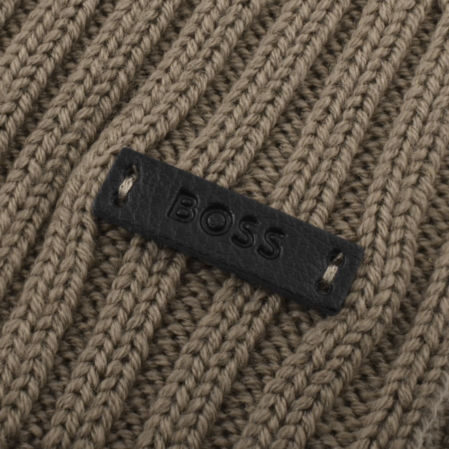 Image number 3 for BOSS Fati Wool Beanie Brown